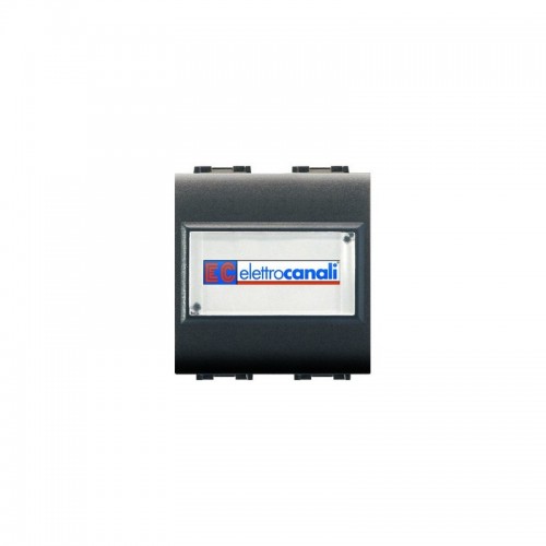 Μπουτόν Εξώθυρας Με Ετικέτα 2ΣΤ 1P Ανοιχτό 250VAC IP20 Μαύρο - ELETTROCANALI