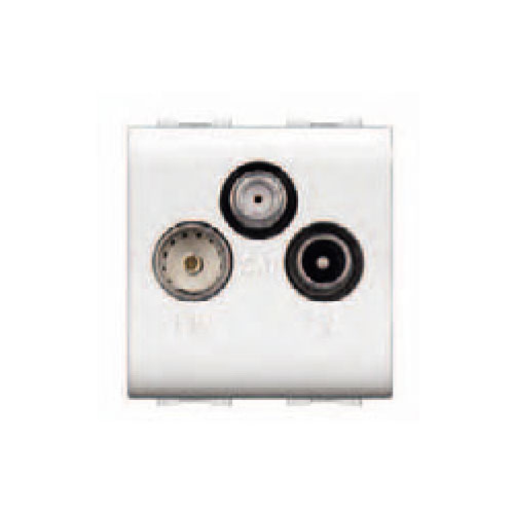 Πρίζα TV-FM-SAT Τερματική 2ΣΤ 1db Λευκή - ELETTROCANALI