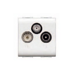 Πρίζα TV-FM-SAT Τερματική 2ΣΤ 1db Λευκή - ELETTROCANALI