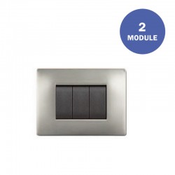 Πλαίσιο Διακόπτη 2ΣΤ Σατινέ Μέταλλο MY LIFEQ - ELETTROCANALI