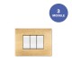 Πλαίσιο Διακόπτη 3ΣΤ Χρώμα Ξύλου Σημύδα MY LIFEQ - ELETTROCANALI