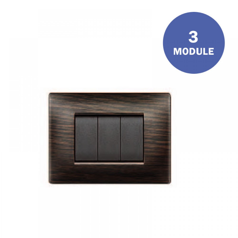 Πλαίσιο Διακόπτη 3ΣΤ Χρώμα Ξύλου Wenge MY LIFEQ - ELETTROCANALI