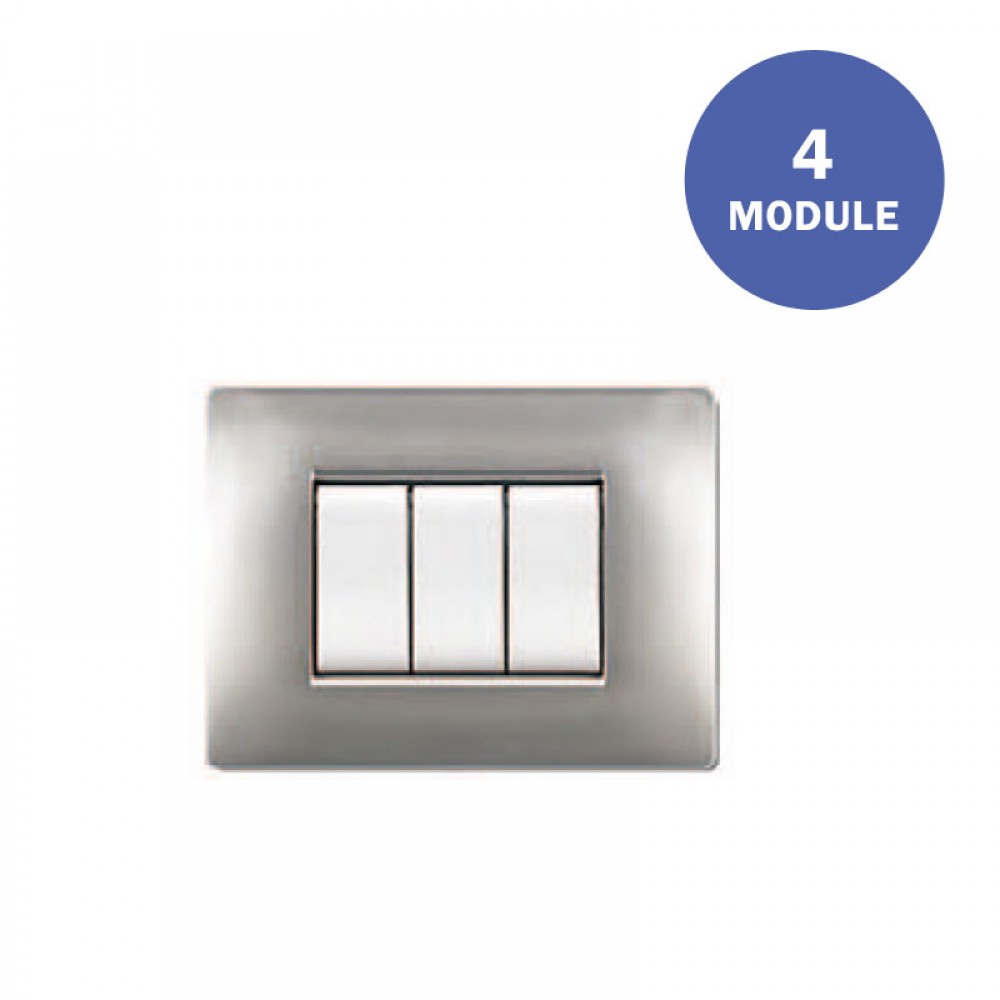 Πλαίσιο Διακόπτη 4ΣΤ Αλουμινίου Ανοιχτό MY LIFEQ - ELETTROCANALI