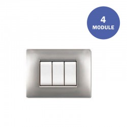 Πλαίσιο Διακόπτη 4ΣΤ Αλουμινίου Ανοιχτό MY LIFEQ - ELETTROCANALI