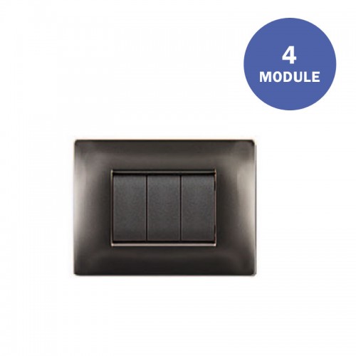 Πλαίσιο Διακόπτη 4ΣΤ Αλουμινίου Σκούρο MY LIFEQ - ELETTROCANALI