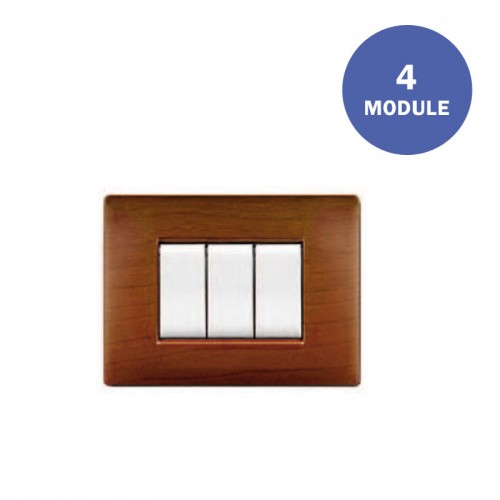 Πλαίσιο Διακόπτη 4ΣΤ Χρώμα Ξύλου Ανοιχτό MY LIFEQ - ELETTROCANALI
