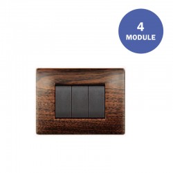 Πλαίσιο Διακόπτη 4ΣΤ Χρώμα Ξύλου Σκούρο MY LIFEQ - ELETTROCANALI