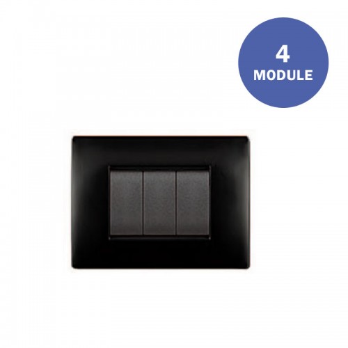 Πλαίσιο Διακόπτη 4ΣΤ  Μαύρο Ματ MY LIFEQ - ELETTROCANALI
