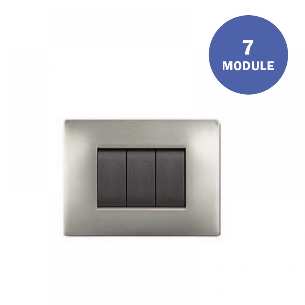 Πλαίσιο Διακόπτη 7ΣΤ Σατινέ Μέταλλο MY LIFEQ - ELETTROCANALI