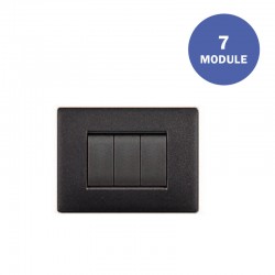 Πλαίσιο Διακόπτη 7ΣΤ Σκούρο Γκρι Βουλκανισμένο Φινίρισμα MY LIFEQ - ELETTROCANALI