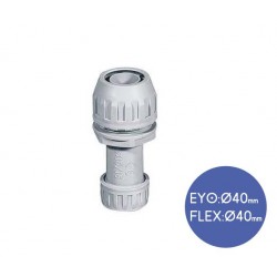 Σύνδεσμος Σωλήνων Ευθύγραμμο Με Σπιράλ Flex Φ40/Φ40 IP65 - Elettrocanali