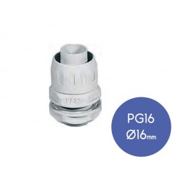 Ρακόρ Για Σωλήνα Σπιράλ Σειρά GX - Γκρι IP65 Φ16mm PG16 - Elettrocanali
