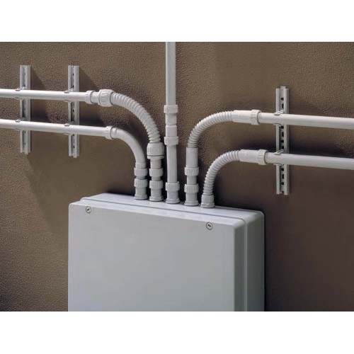 Ρακόρ Για Σωλήνα Σπιράλ Σειρά GX - Γκρι IP65 Φ35mm PG36 - Elettrocanali