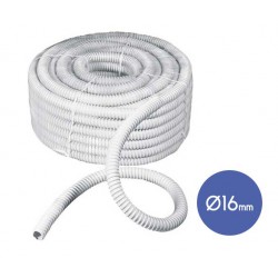 Σωλήνα Σπιράλ Ενισχυμένη Τύπου Flex, Γκρι Κουλούρα 30m, Φ16mm - Elettrocanali