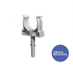 Στήριγμα Σωλήνα Με Βίδα Φ20 - 100 Τεμάχια - Elettrocanali