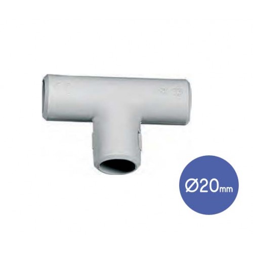 Σύνδεσμος Γωνία Τ Επισκέψιμη 3 Ευθειών Σωλήνων IP40 Φ20 - 100 Τεμάχια - Elettrocanali