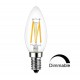 LED Λάμπα Filament Κεράκι 6W Ουδέτερο 4000K E14 Διάφανη DIMMABLE Universe
