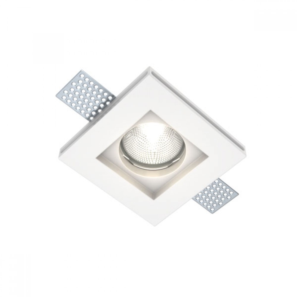 Γύψινο Χωνευτό Σποτ Οροφής Τετράγωνο 100x100mm 1x GU10 max 50W D610 - UNIVERSE