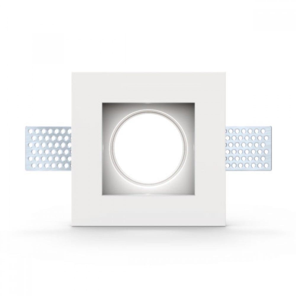 Γύψινο Χωνευτό Σποτ Οροφής Τετράγωνο 100x100mm 1x GU10 max 50W D610 - UNIVERSE