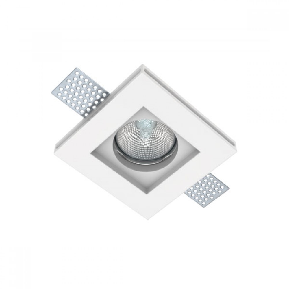 Γύψινο Χωνευτό Σποτ Οροφής Τετράγωνο 100x100mm 1x GU10 max 50W D610 - UNIVERSE