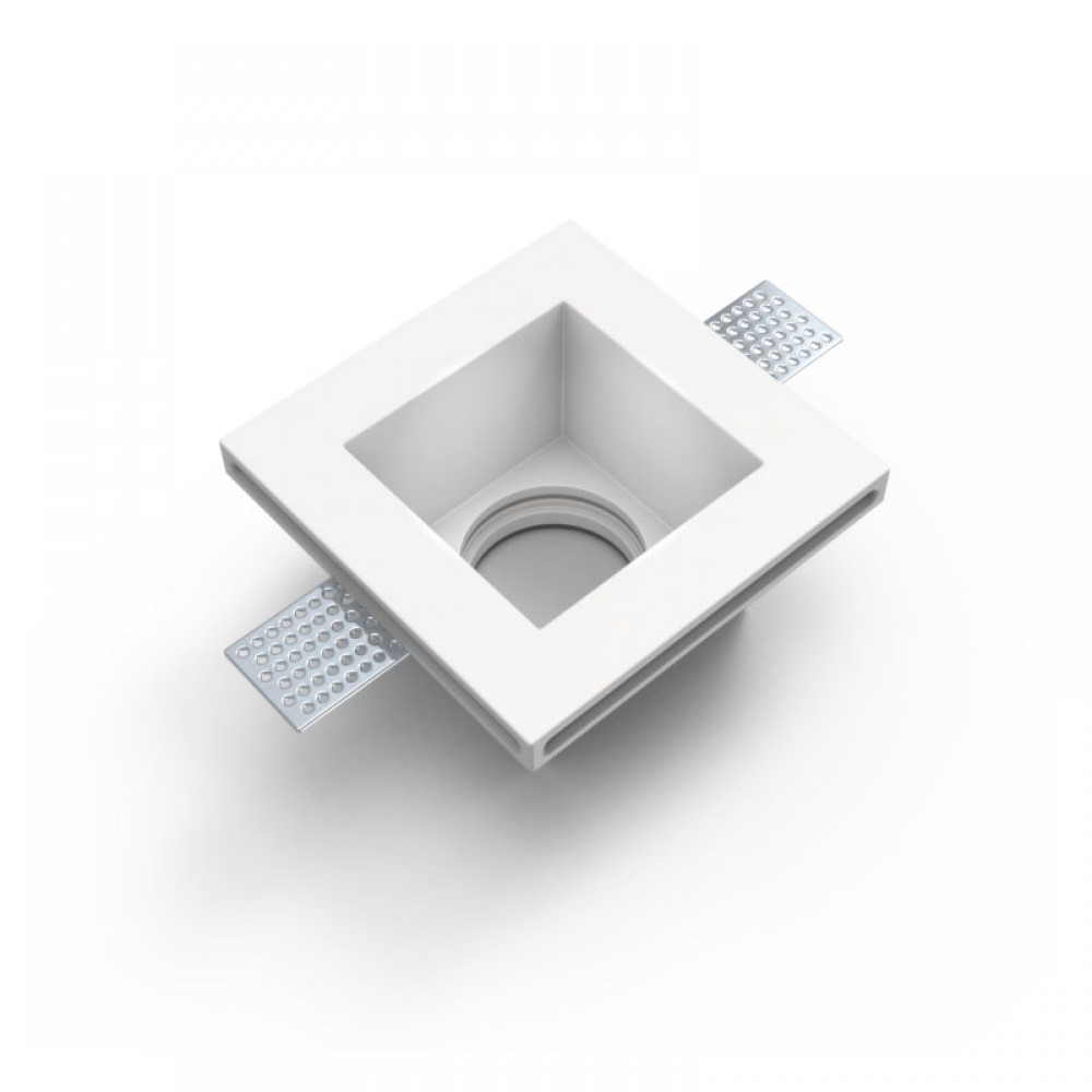 Γύψινο Χωνευτό Σποτ Οροφής Τετράγωνο 120x120mm 1x GU10 max 50W D611 - UNIVERSE