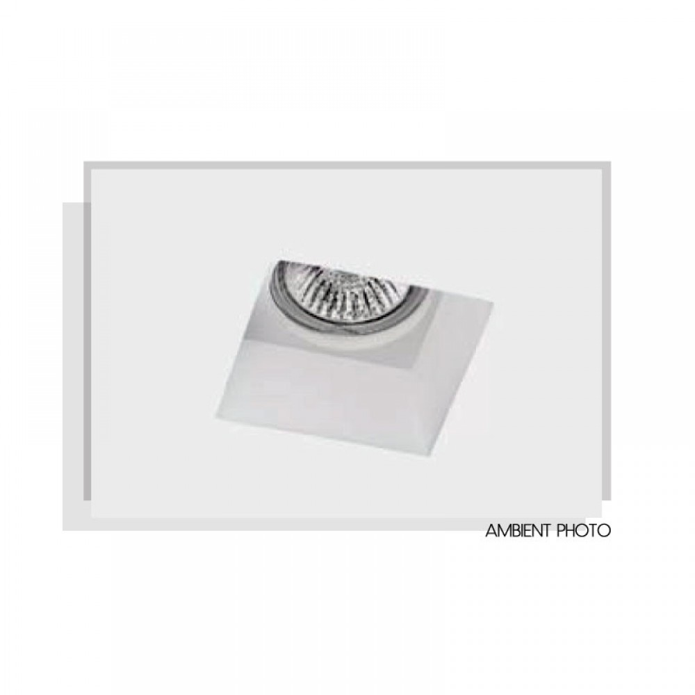 Γύψινο Χωνευτό Σποτ Οροφής Τετράγωνο 120x120mm 1x GU10 max 50W D611 - UNIVERSE
