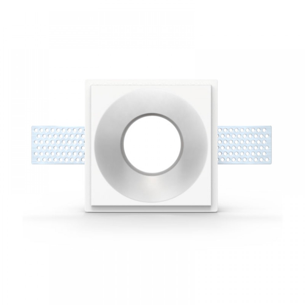 Γύψινο Χωνευτό Σποτ Οροφής Στρογγυλό 100x100mm 1x GU10 max 50W D664 - UNIVERSE