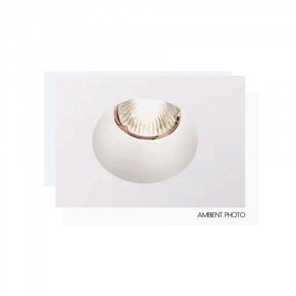 Γύψινο Χωνευτό Σποτ Οροφής Στρογγυλό 100x100mm 1x GU10 max 50W D664 - UNIVERSE