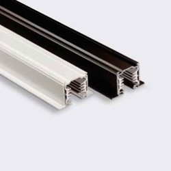 Τριφασική Ράγα Φωτισμού Χωνευτή Τετράγωνη Μαύρη -  1 Μέτρο IVELA