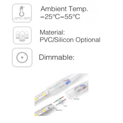 FLAT 90 TAINIA LED SMD 8.2W 220-240V 120° IP65 DIMMABLE - UNIVERSE Θερμό Λευκό
