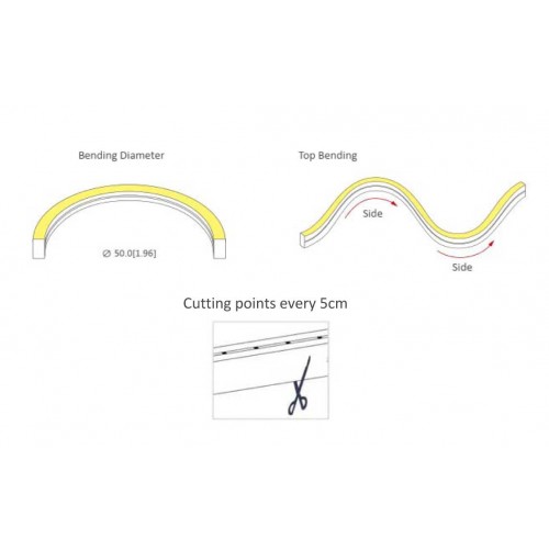 5 Μέτρα - CORNER NEON FLEX LED TAINIA 11W 24V 1000lm 220° IP65 DIMMABLE UNIVERSE