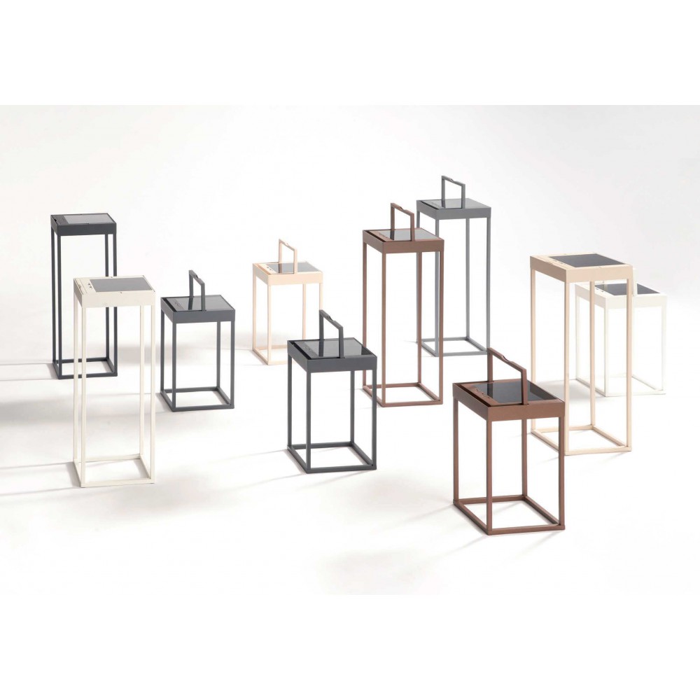 LED Επαναφορτιζόμενο Φορητό Φωτιστικό Ηλιακό Ανθρακί 2.2W IP65 Diogene Hybrid - LOGICA