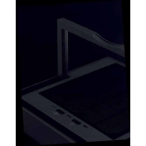 LED Επαναφορτιζόμενο Φορητό Φωτιστικό Ηλιακό Μαύρο 2.2W IP65 Diogene Hybrid - LOGICA