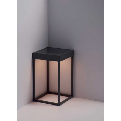 LED Επαναφορτιζόμενο Φορητό Φωτιστικό Ηλιακό Μαύρο 2.2W IP65 Diogene Hybrid - LOGICA