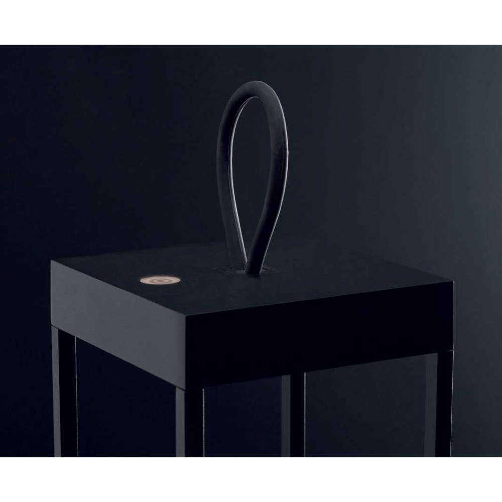 LED Επαναφορτιζόμενο Φορητό Φωτιστικό Μαύρο 2.2W IP65 Diogene Large - LOGICA