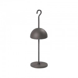 LED Ασύρματο Επαναφορτιζόμενο Φορητό Φωτιστικό Σκούρο Γκρι 2.5W IP65 IOTA - LOGICA