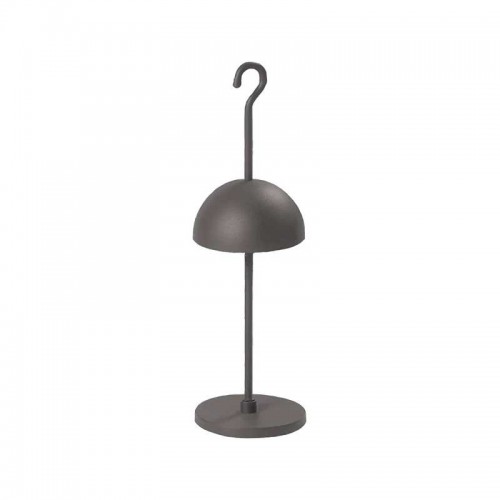 LED Ασύρματο Επαναφορτιζόμενο Φορητό Φωτιστικό Σκούρο Γκρι 2.5W IP65 IOTA - LOGICA