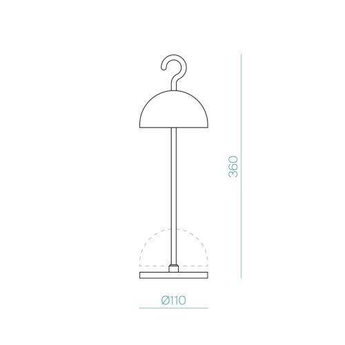 LED Ασύρματο Επαναφορτιζόμενο Φορητό Φωτιστικό Sand 2.5W IP65 IOTA - LOGICA