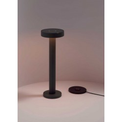 LED Ασύρματο Επαναφορτιζόμενο Φορητό Φωτιστικό Σκούρο Γκρι 2.5W IP65 ZEN - LOGICA