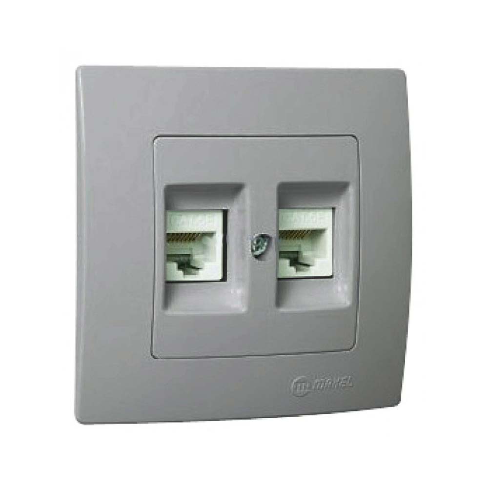 Χωνευτή Δικτύου RJ45 CAT6 Διπλή Lillium Σε Διάφορα Χρώματα - Makel