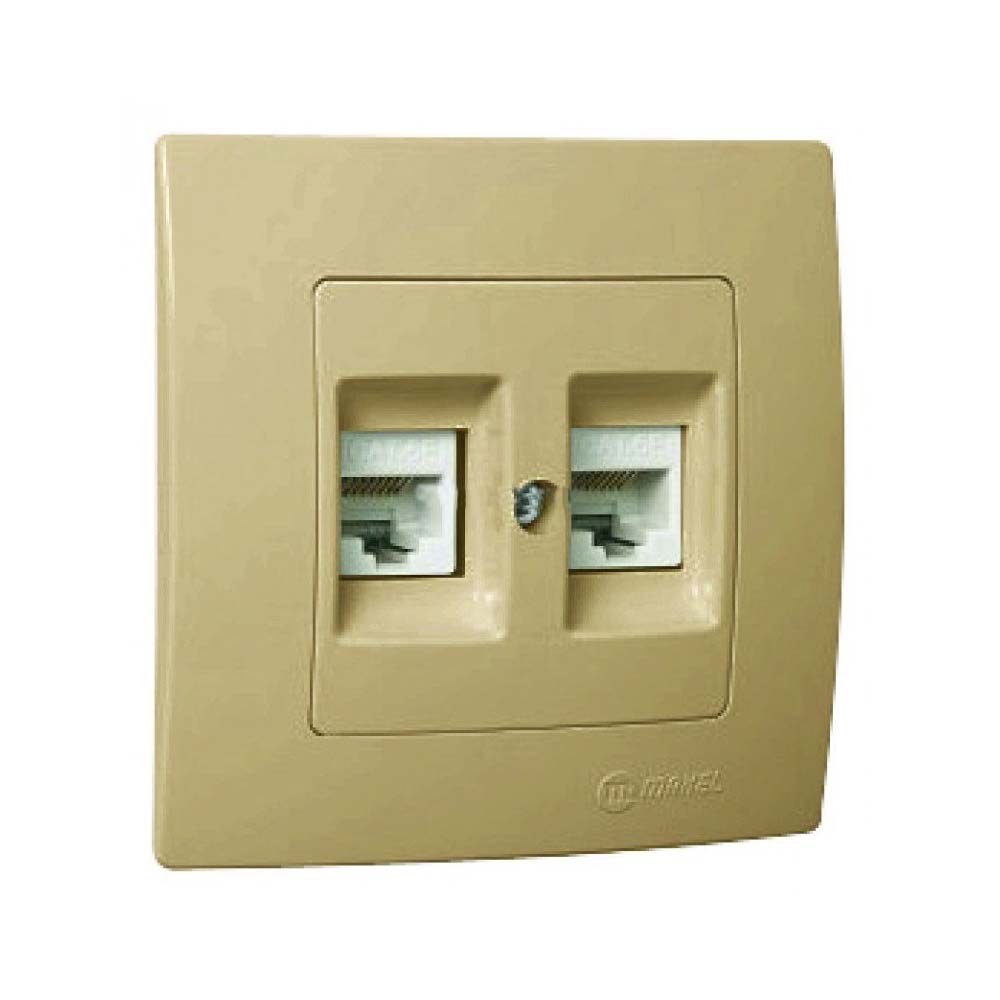 Χωνευτή Δικτύου RJ45 CAT6 Διπλή Lillium Σε Διάφορα Χρώματα - Makel