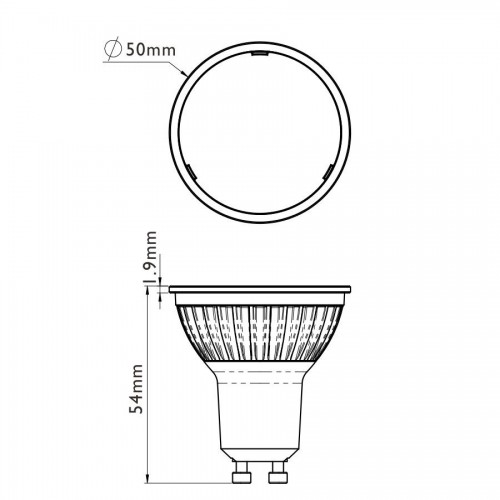 LED Λάμπα Σποτ 6.8W GU10 15 Μοίρες CRI97 2700K Θερμό Λευκό - PRO+ DICRO PRECISE DIMMABLE - Marino Cristal