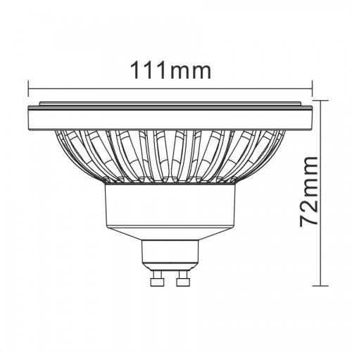 LED Λάμπα Σποτ 18W MR16 ‐ Με GU10 CAP - 30 Μοίρες CRI97 3000K Θερμό Λευκό - PRO+ QR18LED DIMMABLE - Marino Cristal