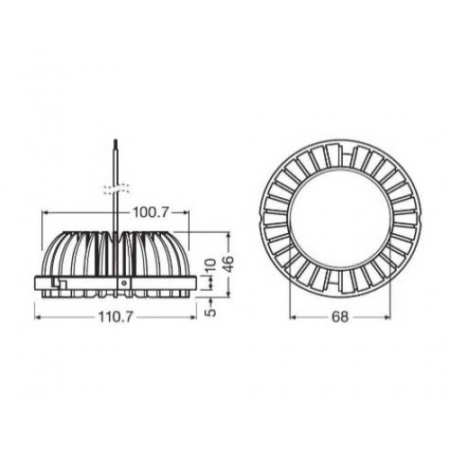 Λάμπες LED SMD 12W COIN 111 24 Μοίρες - 4000K Ουδέτερο Λευκό - OSRAM