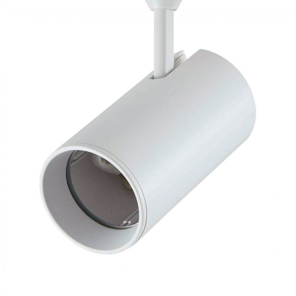 Σποτ ράγας για λάμπα MR16/GU10 με adaptor τριφασικής ράγας Λευκό - UNIVERSE