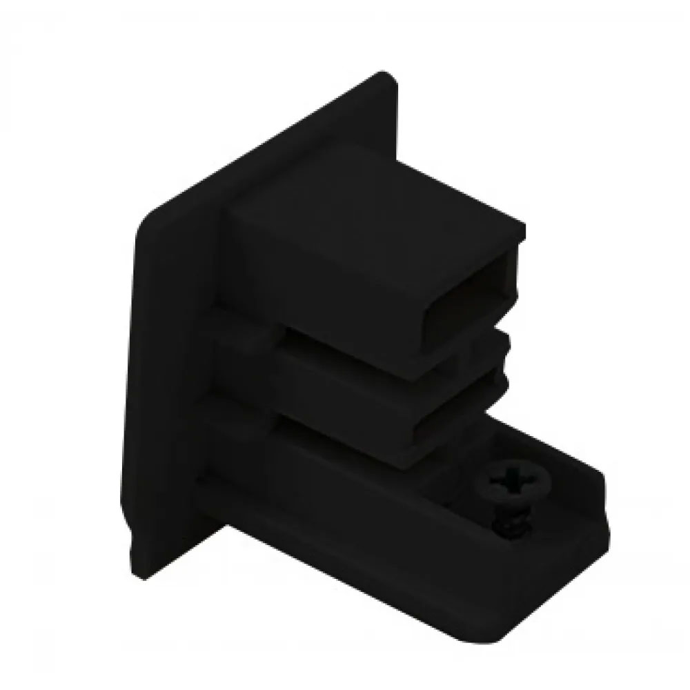 Τερματική Τάπα Για Τριφασική Ράγα Φωτισμού Μαύρη - UNIVERSE