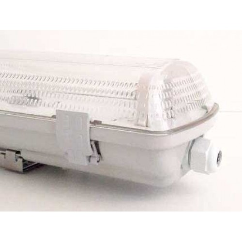  TWO in ONE σκαφάκι Έτοιμο Φωτιστικό LED Σκάφη Για T8 2x24W Σε Γκρι Ανοικτό PC L1500 Universe