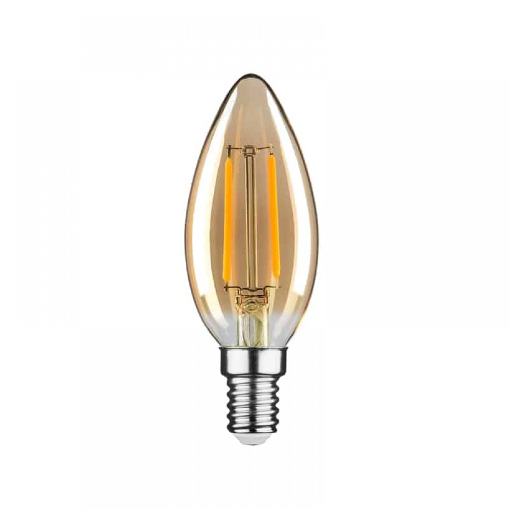 LED Λάμπα Filament Κεράκι 6W Θερμό 2200K E14 Μελί Γυαλί DIMMABLE Universe
