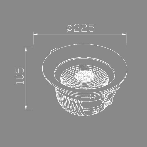 Επαγγελματικό Χωνευτό Φωτιστικό LED COB 30W με OSRAM DRIVER - Universe