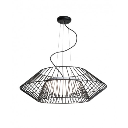 Κρεμαστό Φωτιστικό Πολύφωτο Μεταλλικό Με Οπάλ Γυαλί ø65cm 3xE27 max 40W - Zambelis Lights